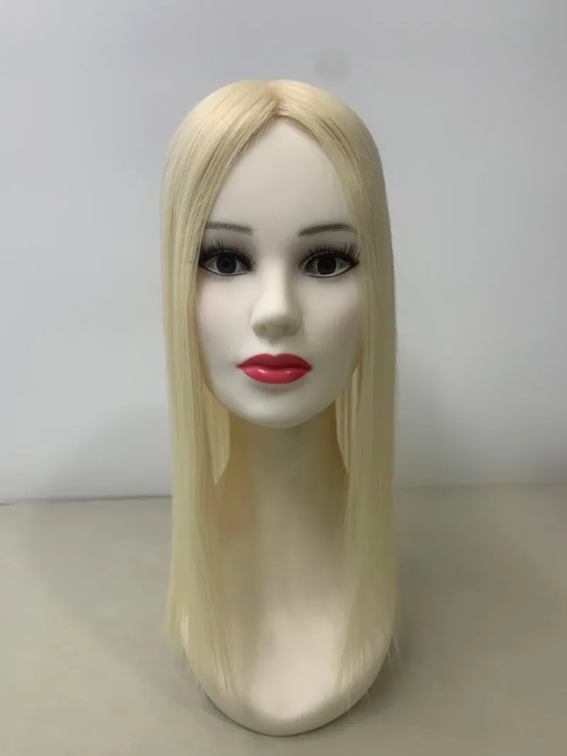 #1001 hair topper — front view on a mannequin