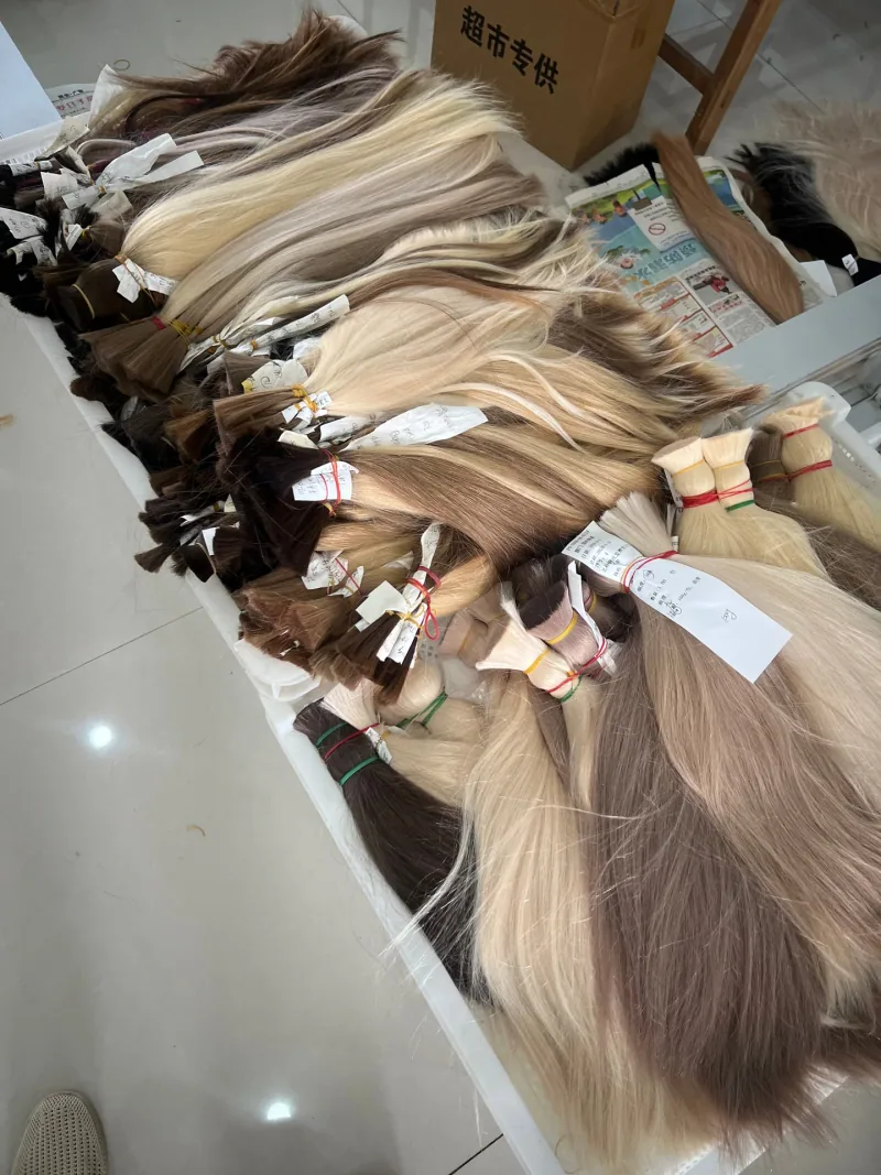 Sorted Chinese Virgin Hair bundles in Northvale’s factory