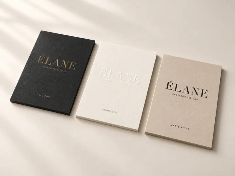 Logo Print Finishes — packaging concept
